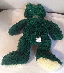 Stuffed Plush Frog Green Shimmery 14″ Standing 9″ Sitting KellyToy