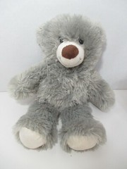 DanDee Walmart gray plush teddy bear cream white brown nose W/TAG stuffed