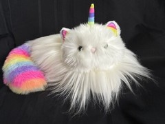 Douglas “Ziggy” Rainbow Caticorn Fur Fuzzle Plush Stuffed Animal 14″ Cat Unicorn