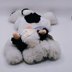 Kellytoy Kid Connection Cow Plush Stuffed Animal Black White Floppy Vintage