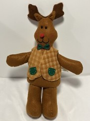 Kolden Toys Vintage Stuffed Reindeer Reg No. PA-7249 (TW) OH-22105 WEIGHTED