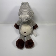 Burton + Burton Plush Alligator Gray 15″ Belly Button Ribbed Stuffed Animal NWOT