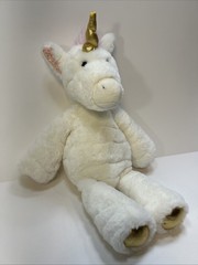 Keel Toys Confetti The Unicorn Plush Stuffed Animal Toy White Gold Pink 16” HTF