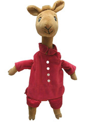 Zoobies Pets Plush Llama Pajama Pal Red Lovey NO BLANKET Pajama Pillow/Holder