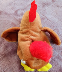 Plush Rooster Chicken Stuffed Animal Brown Red White Yellow Farm Toy 7″ Cute