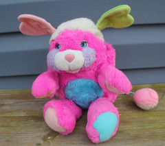 Vintage 1980s Prize Popples Fuchsia Purple Pink 1986 Popple Stuffed Animal 12″