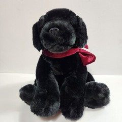 Wishpets Black Puppy Dog Bean Bag Plush Named Blackie with Scarf 15″ *Free Ship*