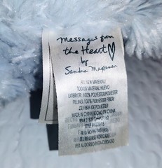 Sandra Magsamen SUOER STAR Blue Teddy Bear 13in Plush Messages From the Heart