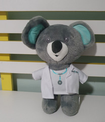 KOALA PLUSH TOY ACTIVE MEDICAL SUPPLIES SOLUTION KOALA WEARING LAB COAT 25CM