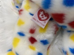 Vintage Ty 2K Beanie Buddy Bear Plush Medium Multicolor Y2K Stuffed Animal Toy