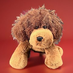 Ganz Webkinz Brown Dog 9″ Plush Puppy Animal Shaggy Stringy Toy HM195 NO CODE