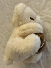 Football & Teddy Bear Plush Rattle Stuffed Animal Baby Toy Gund Starting Out 5”