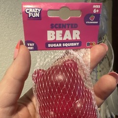 Crazy Fun RMS Strawberry Scented Pink Bear Sugar Squishy