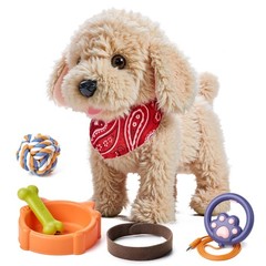 TUMAMA Remote Control Electronic Plush Puppy Dog Toy, 8.9 inches, Multicolor
