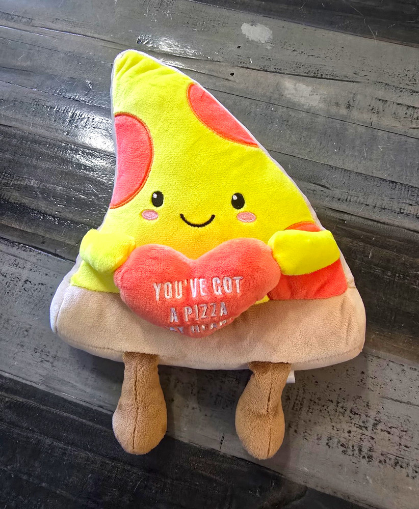 Destination Holiday Pizza Slice Plush, Washable, Small, Valentine’s
