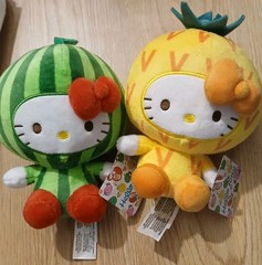 Hello Kitty Sanrio Fruit Plushies. New with Tags Set of 2 Fiesta