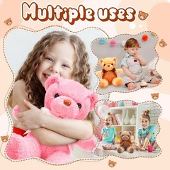 10 Pack Teddy Bears – Plush, Warm Colors, Birthday/Baby Shower Gift
