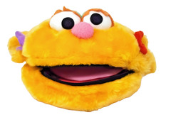 2004 Sesame Street Zoe Head CD/DVD Holder Plush With Handle