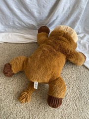 MTY International Cow Plush Scottish Highland Cuddle Toy Ribbed Hooves Laying