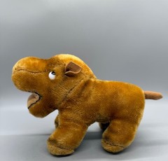 Vintage German Stuffed Toy Hippo 1950s – 1960s Mohair Plush