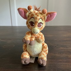 Disney Parks Baby Giraffe Plush Animal Kingdom Safari 11 Inch Yellow Orange
