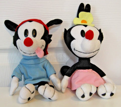 Vintage 90’s Animaniacs Plush Dolls Wakko and Dot