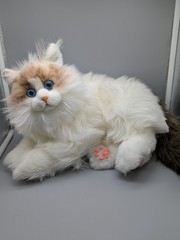 Chongker Stuffed Handmade Realistic Weighted Calico Cat Plush Toy Real Size