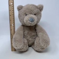 Cloud Island Bear Plush Stuffed Animal Brown Gray Nose Hook Loop Teddy Toy 10″