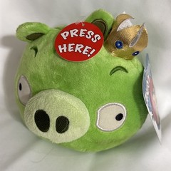 Angry Birds King Pig Green Piggie 5″ Plush Stuffed Animal Without Sound 2010