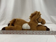Goffa Horse w Halter Soft Cuddly 15″ Brown/White Plush Stuffed Animal Toy