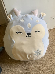 Squishmallows Winter Deer Plush Blue & White Snowflake