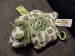 Triceratops Dinosaur Mini My Pillow Pets Dream Lites Night Light Key Clip Chain