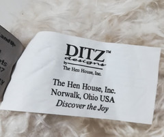 Ditz Designs Lamb Plush Stuffed Animal Toy White Sheep Laying Down Floppy