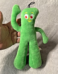 Gumby 9″ Plush Stuffed Toy Green w/ Squeaker Embroidered Face Prema Toys