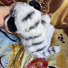 Destination Nation WHITE TIGER Plush Stuffed Animal Toy Blue Eyes