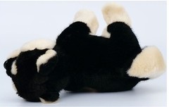 Black Sitting Akita Dog 9 Inch Stuffed Animal Plush Toys Toddler Doll Kids Gifts