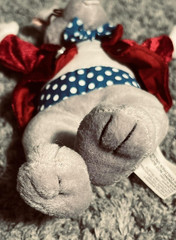 Mayor Clayton Bunny Plush Stuffed Animal Toy Gray Small Cute Give Kids The World
