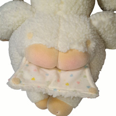 Vintage 1985 Matchbox Need a Littles Lamb Sheep Pacifier Bare Bottom Plush 13”