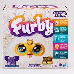 Furby Gold Glam Interactive Plush Toys for 6 Year Old Girls & Boys & Up Voice