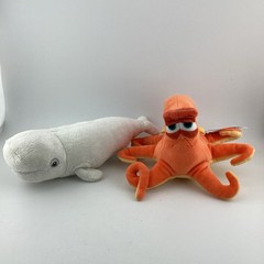 Disney Bandai Finding Dory Hank Bailey Beluga Octopus Toy Plush Lot