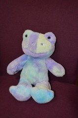 Build A Bear Hoppy Frog Plush Tie-Dye Blue Purple Stuffed Animal 16” E7