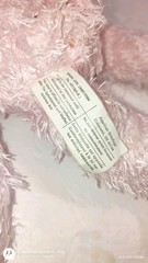 American Greeting Fuzzy & Cuddly Pink Teddy Bear With Pink & Brown Bow 12″