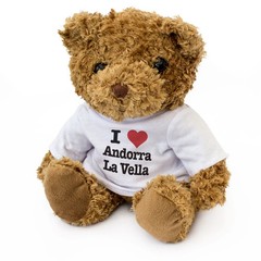 I LOVE ANDORRA LA VELLA – Teddy Bear – Cute Cuddly Soft Adorable – Gift Present