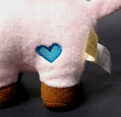 Dan Dee Pink Brown Plush Giraffe Collectors Choice Toy Blue Heart Embroidered