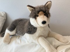 NWT Douglas Cuddle Toys Montana Wolf Plush #2466 Stuffed Animal Retired RARE 36”