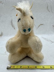 VTG Unicorn Plush 8 Inch Superior Toy Novelty Peach/Tan Stuffed Animal