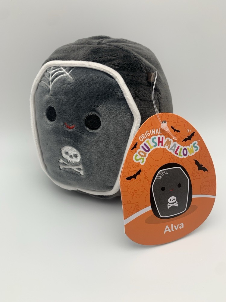 Squishmallow Plush Alva Casket Halloween Exclusive Tombstone Coffin 5″ NEW NWT