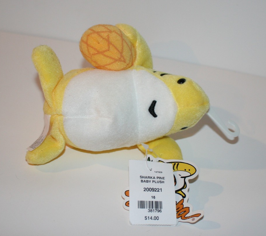 Crazy Shirts Sharka Surf Co. Yellow Baby Shark Pineapple Plush 7″