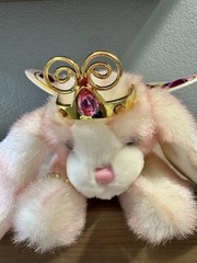 Aurora Flutterbunnies Pink Fairy bunny Plush Butterfly Wings Crown Jewels 2002