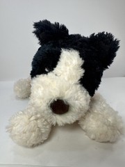 Tri Russ Target Plush Black White/Cream Puppy Dog Stuffed Animal Yellow Tush Tag